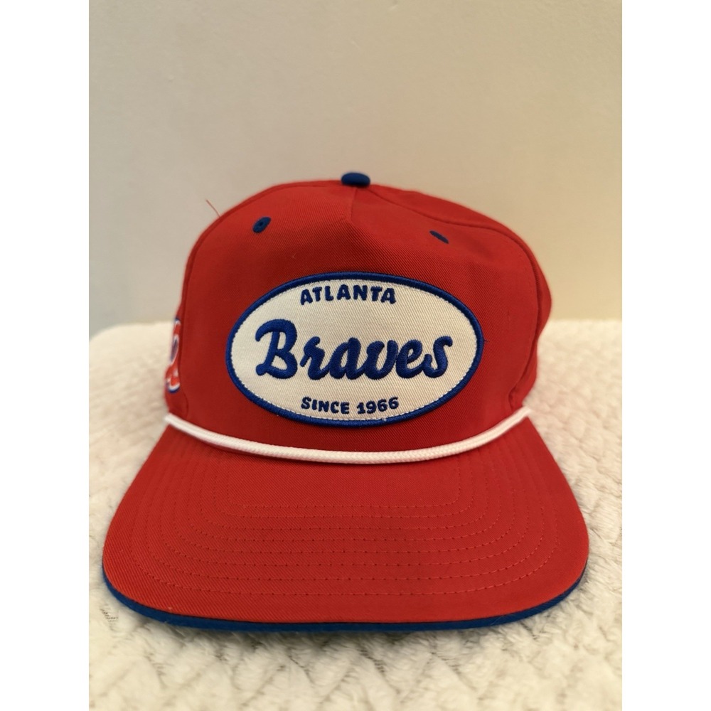 Atlanta Braves Fanatics NWOT Red Rope Adjustable Snapback Hat Vintage Style